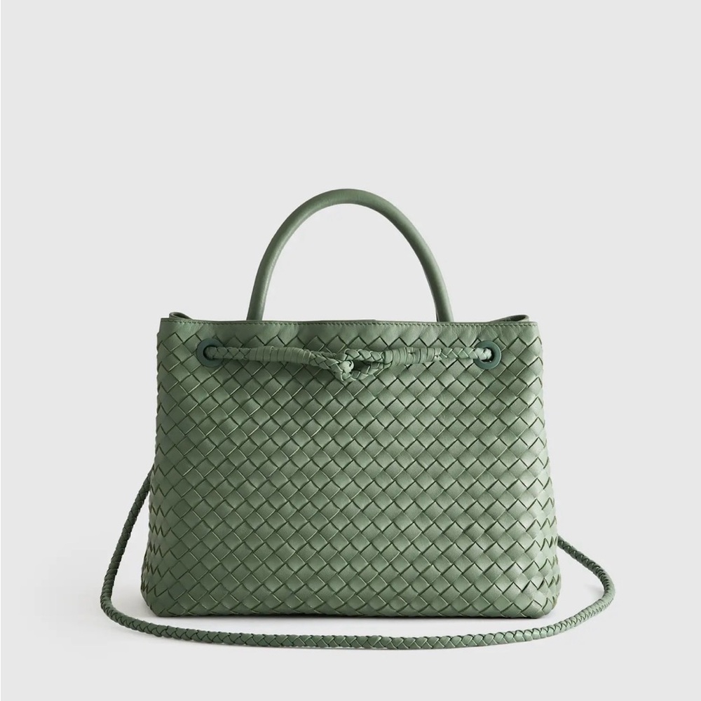 Quince Medium Italian Leather woven satchel
Sage - Picture 9 of 11
